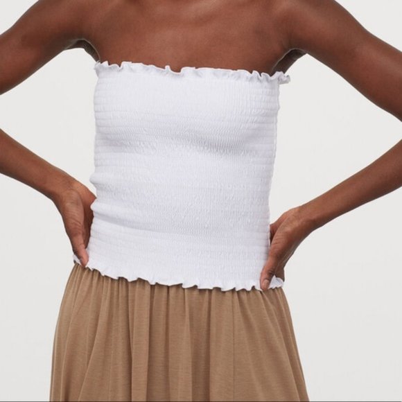 H&M White Smocked Tube Top - Picture 4 of 4